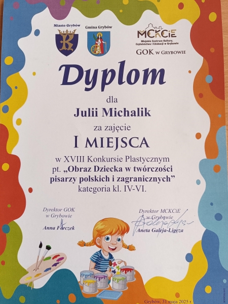 MIEJSKO GMINNY KONKURS PLASTYCZNY ROZSTRZYGNIĘTY!